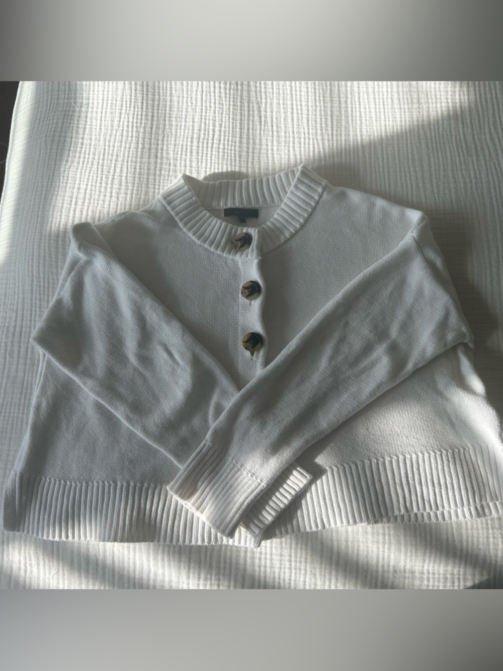 Quince cotton Button-Front Cardigan